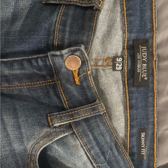 Judy Blue Skinny Fit Size 9/29.  Distressed Buffalo Plaid Patches. - Picture 4 of 7